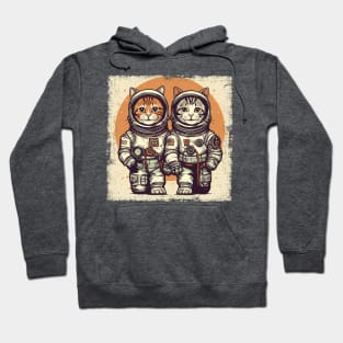 Two Astronaut Cats Hoodie